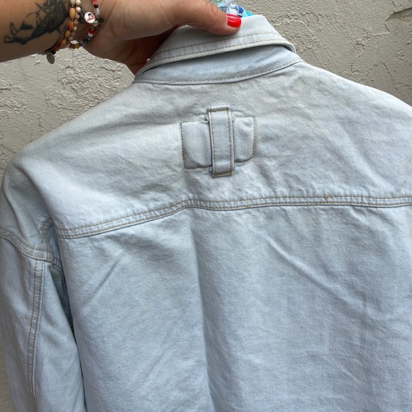 Code bleu vintage denim jean jacket M made in Japan 🇯🇵 roomy - Picture 5 of 6